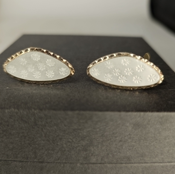 Sterling‎ Silver and enamel clip on earrings by Hans Myrhe - Picture 1 of 10